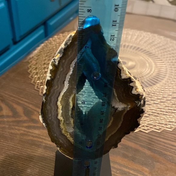 AGATE GEODE ON STAND SET - Picture 8 of 13